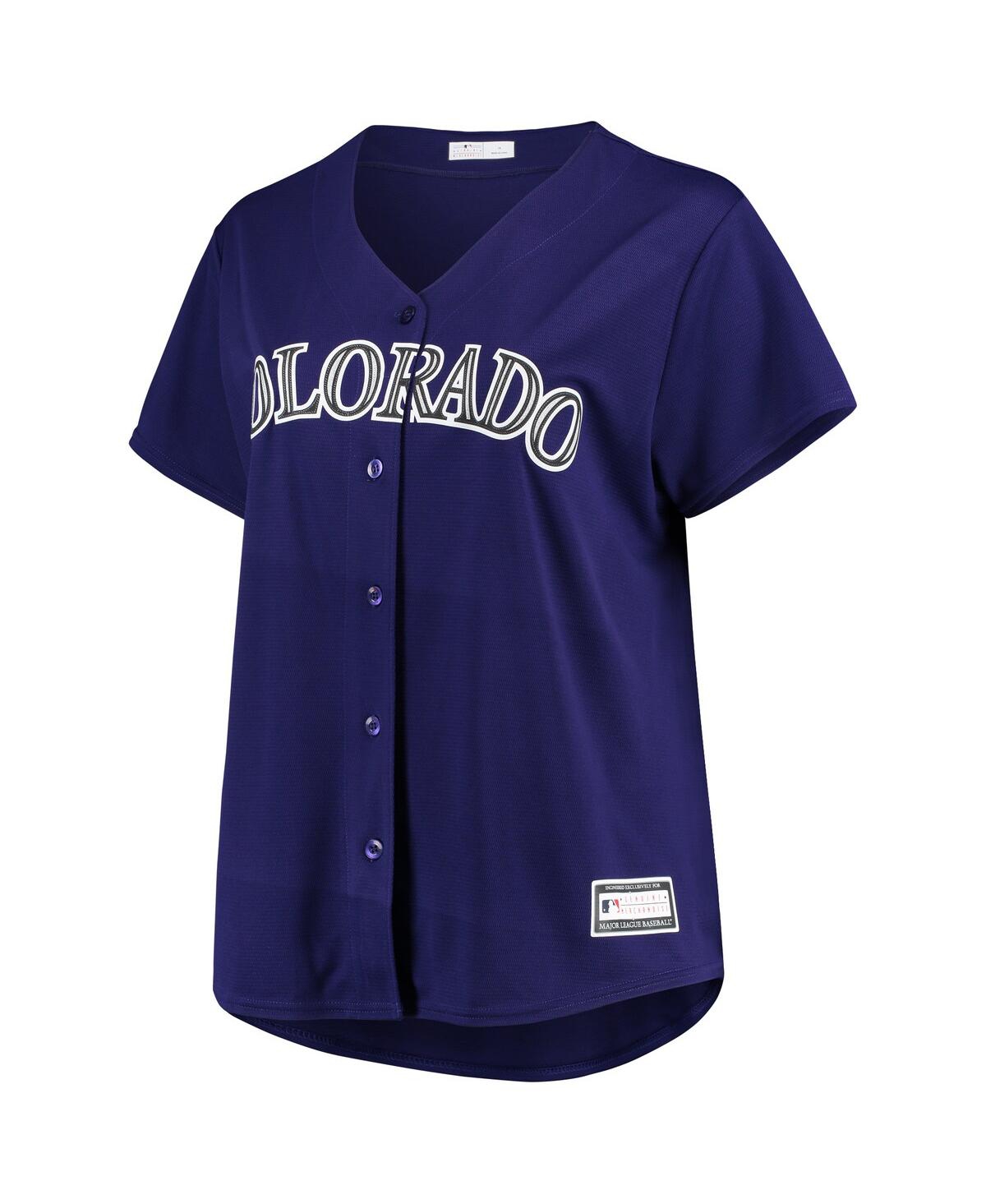 Women'sColorado Rockies Plus Size Alternate Replica Team Jersey - Purple