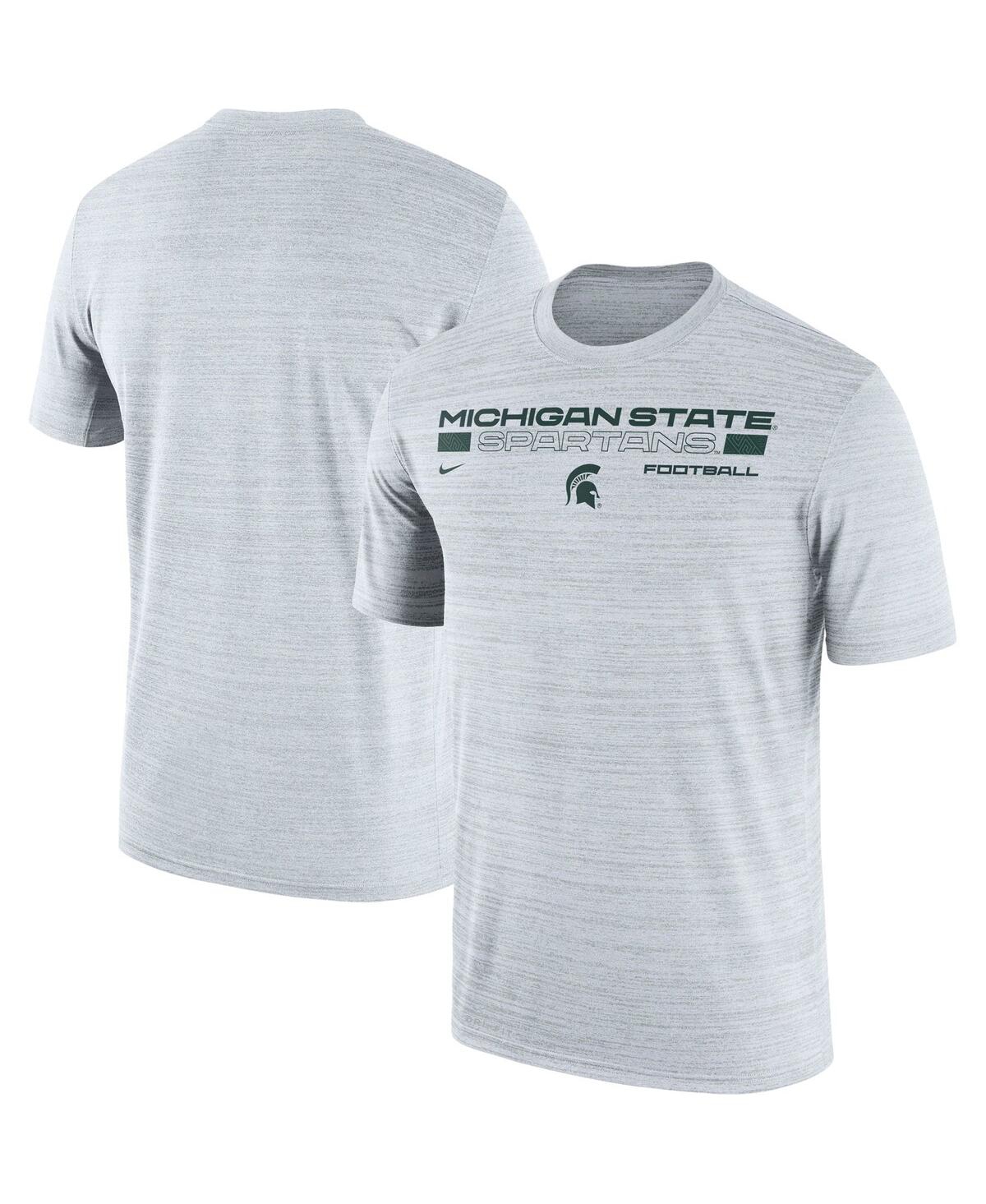 Men's Nike White Michigan State Spartans Velocity Legend Space-Dye Performance T-shirt