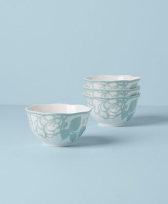 Butterfly Meadow Cottage Rice Bowls, Set of 4
