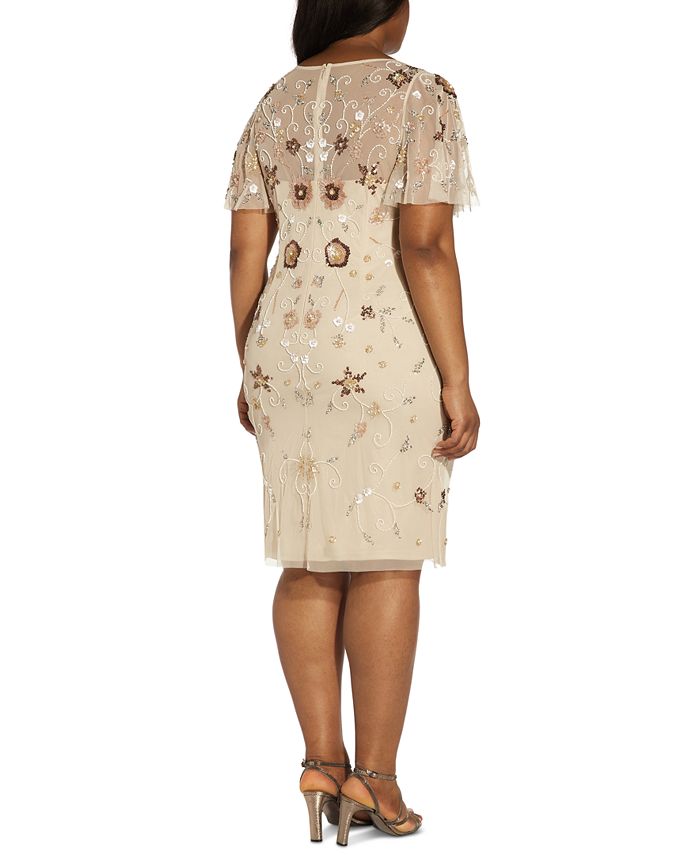 Adrianna Papell - Beaded Lace Bodycon Dress