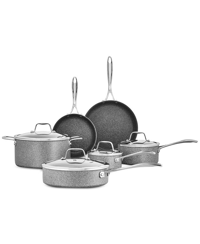 Cyrret Pots and Pans Set, Nonstick Cookware Set - 10 Piece Granite Kitchen  Cookware Sets, Induction Compatible Cooking, Dishwasher and Oven Safe, PFOA