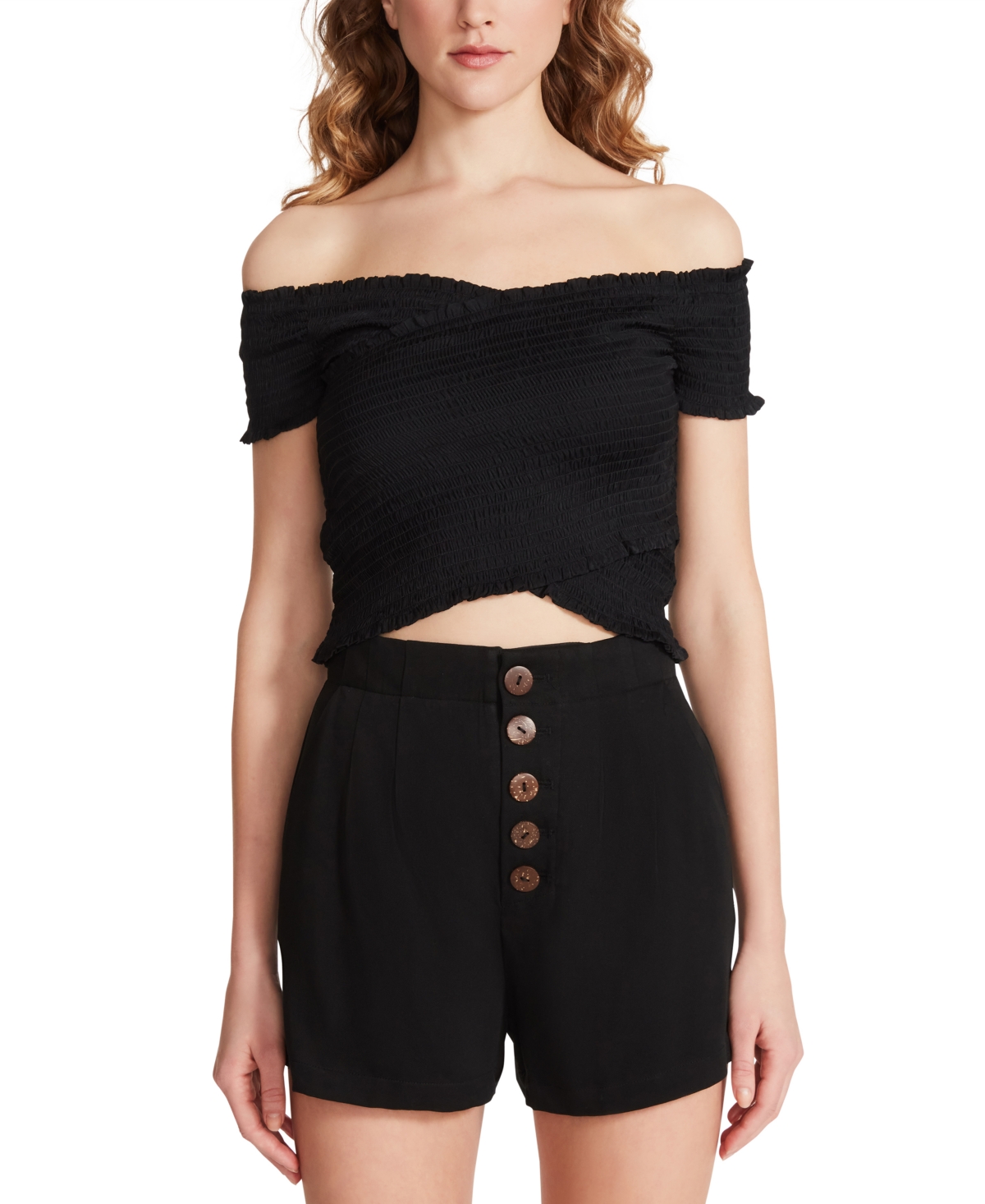 Bb Dakota by Steve Madden Women's Star Crossed Lover Smocked Top
