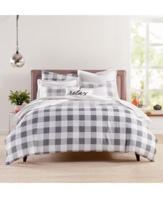 Charter Club Damask Designs Gingham Colorblock Duvet Cover Sets Created For Macys Bedding