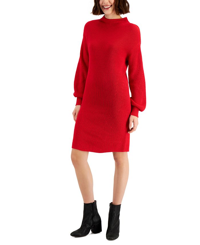 Mock turtleneck sweater dress discount