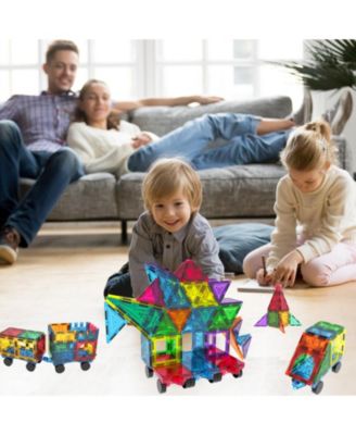 185 Piece Magnetic Building Block Set with 2 Bonus Pieces