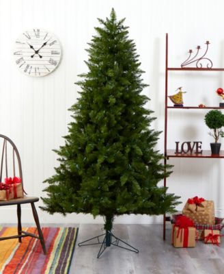 Vermont Spruce Artificial Christmas Tree with Lights with Bendable Branches, 78"