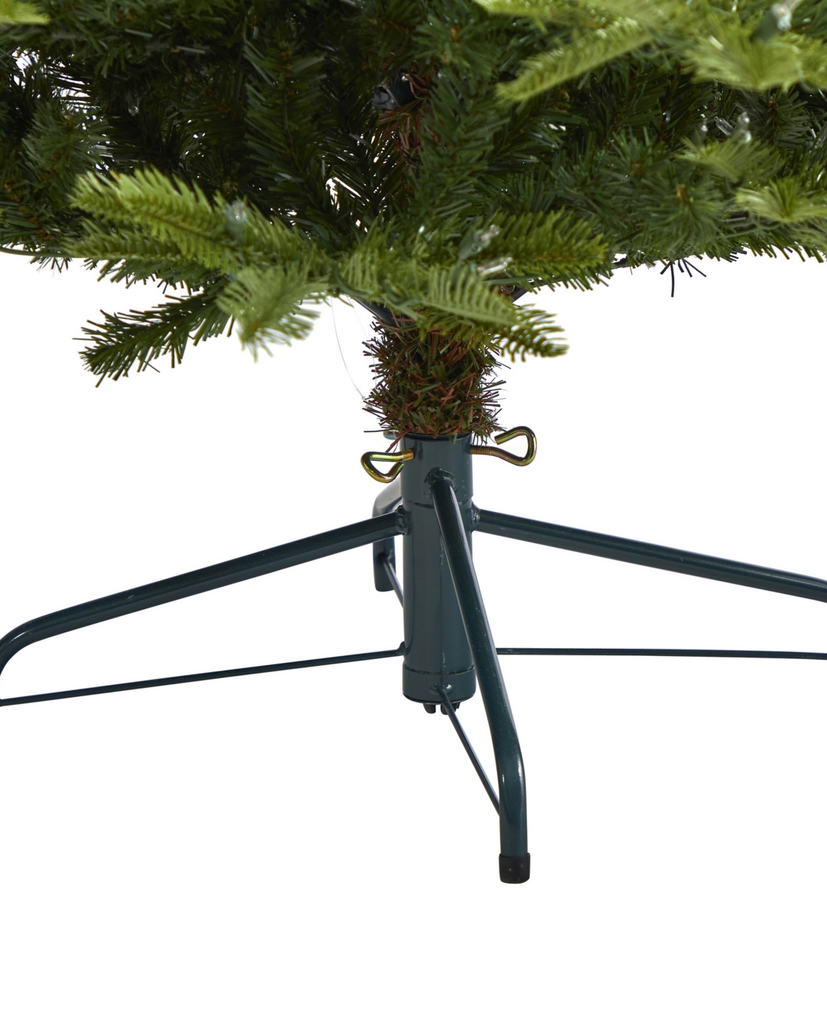 Layered Washington Spruce Artificial Christmas Tree with Lights and Bendable Branches,