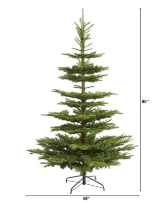 Layered Washington Spruce Artificial Christmas Tree with Bendable Branches, 90"