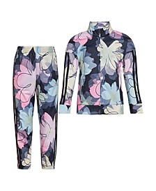 Little Girls Printed Tricot Track Jacket and Joggers, 2-Piece Set