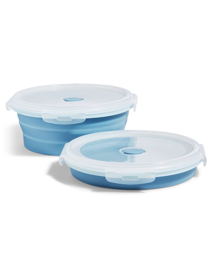 16 Pcs Collapsible Food Storage, Silicone Food Storage Containers with Lids  Including 8 Round Bowls, 8 Rectangle Bowls Collapsible Freezer Bowls Sets