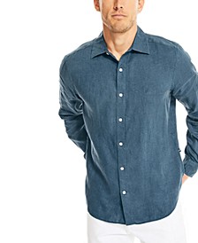 Men's Classic-Fit Solid Linen Shirt 