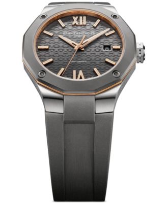 Men's Swiss Automatic Riviera Dark Gray Rubber Strap Watch 42mm