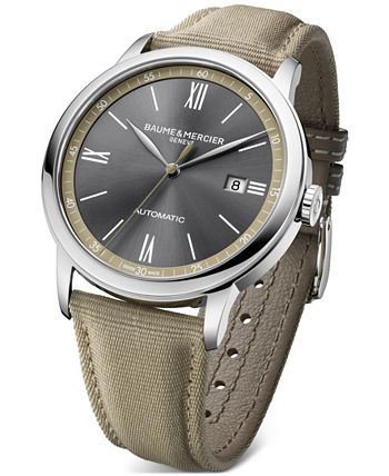 Baume & Mercier - Men's Swiss Automatic Classima Sand Canvas Strap Watch 42mm
