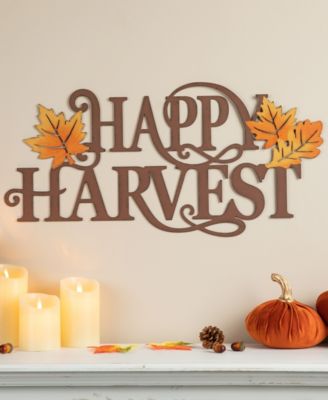 Metal "Happy Harvest" Wall Decor, 23.75"