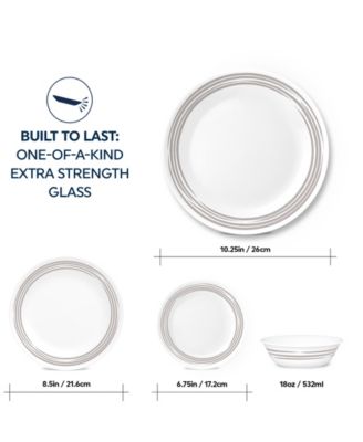 Brushed 16 Pc. Dinnerware Set, Service for 4