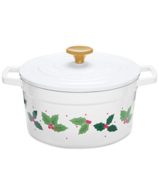 Martha Stewart Collection 8-Qt. Oval Enamel Cast Iron Dutch Oven, Created  for Macy's - Macy's