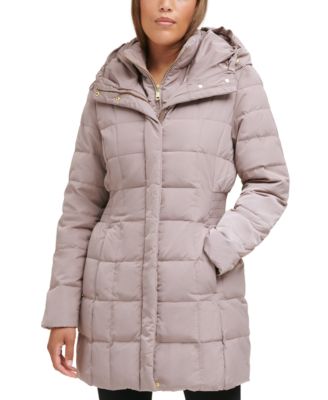 cole haan long down puffer coat