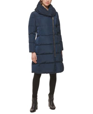 Women's Signature Asymmetrical Pillow-Collar Down Puffer Coat