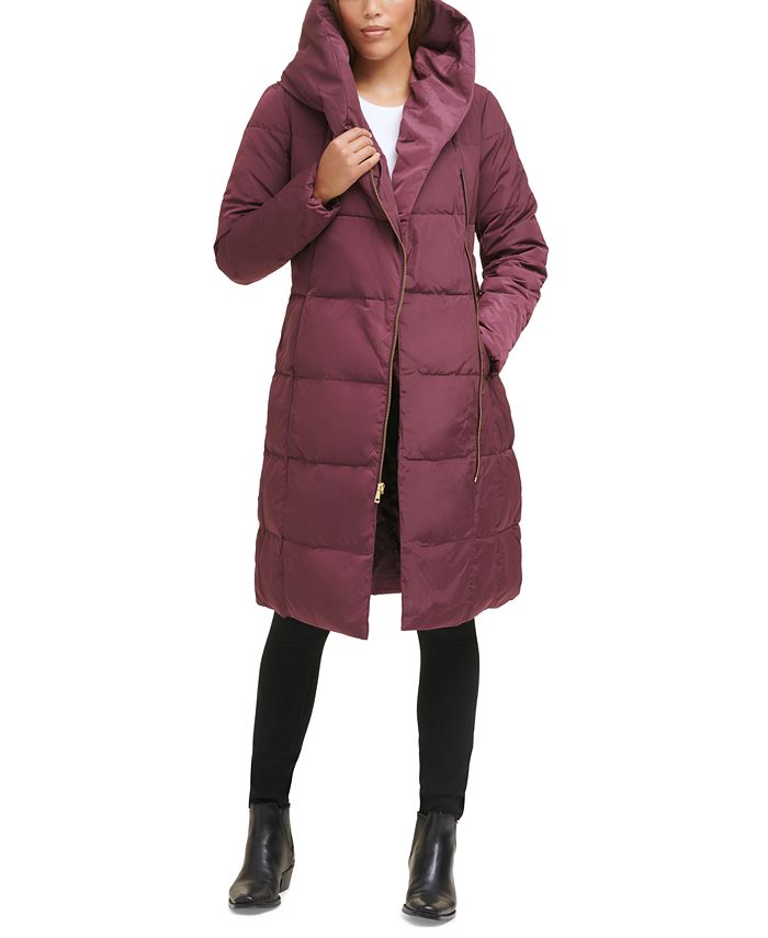 Cole Haan Women's Signature Asymmetrical PillowCollar Down Puffer Coat
