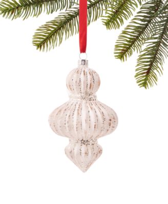 Holiday Lane - Northern Holiday Glass Brushed Gold-Tone Finial Ornament