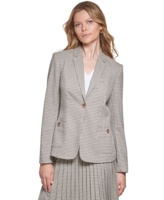 Tommy Hilfiger - Women's Plaid One-Button Blazer