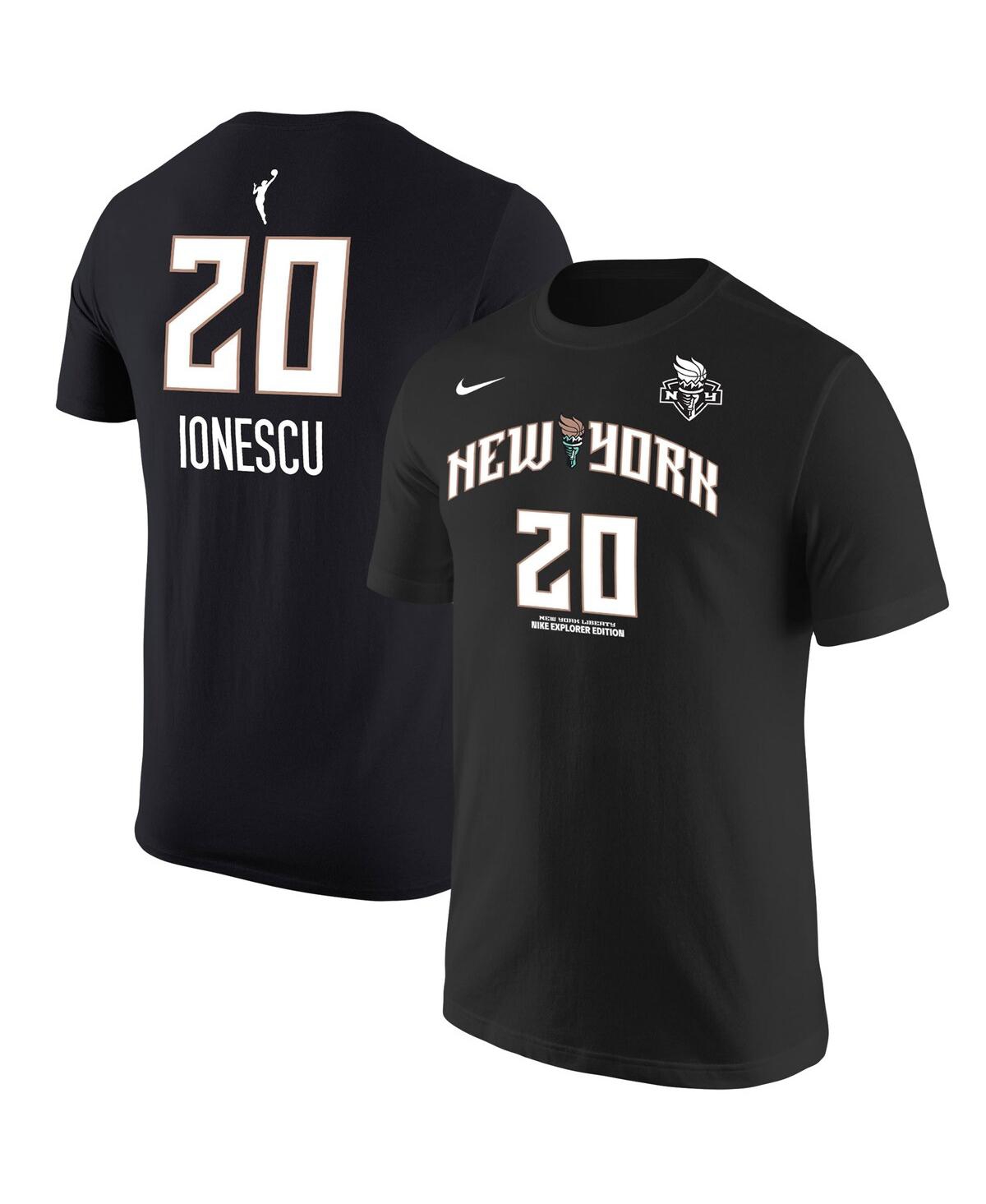 Nike Men's  Sabrina Ionescu Black New York Liberty Explorer Edition Name And Number T-shirt In Black