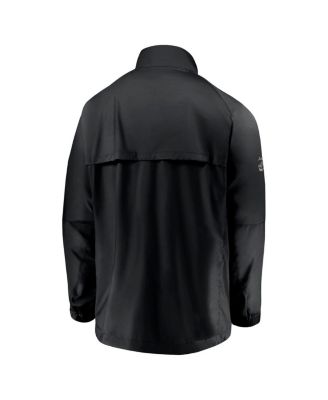 Men's Black Colorado Avalanche Authentic Pro Locker Room Rink Raglan Full-Zip Jacket