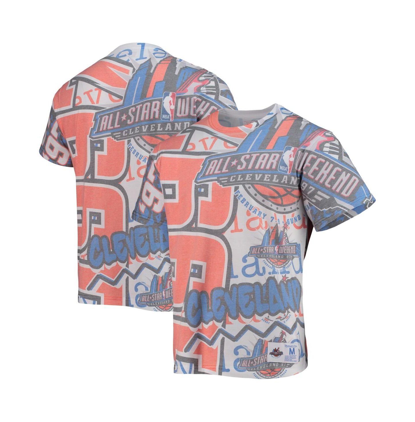 Мужская футболка Mitchell & Ness White 1997 NBA All-Star Game Hardwood Classics Jumbotron — фото 2