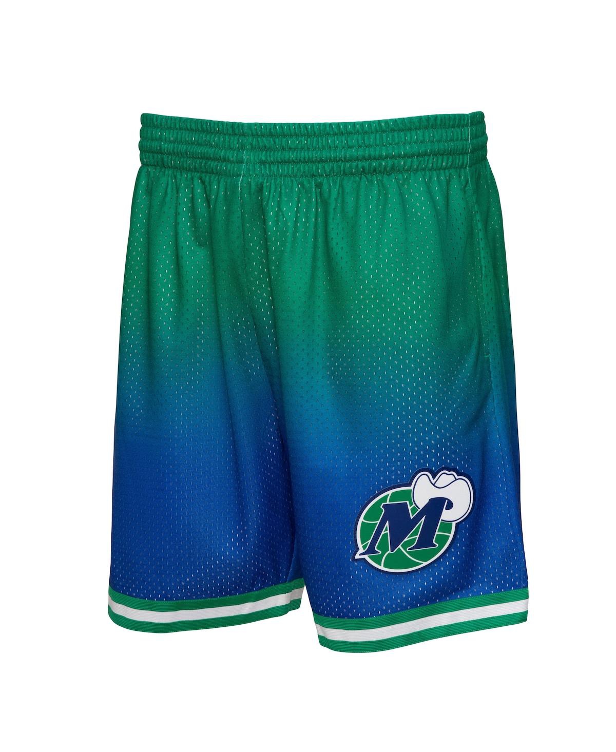 Men's Mitchell & Nessand Navy Dallas Mavericks 1998/99 Hardwood Classics Fadeaway Reload 3.0 Swingman Shorts - Green, Navy