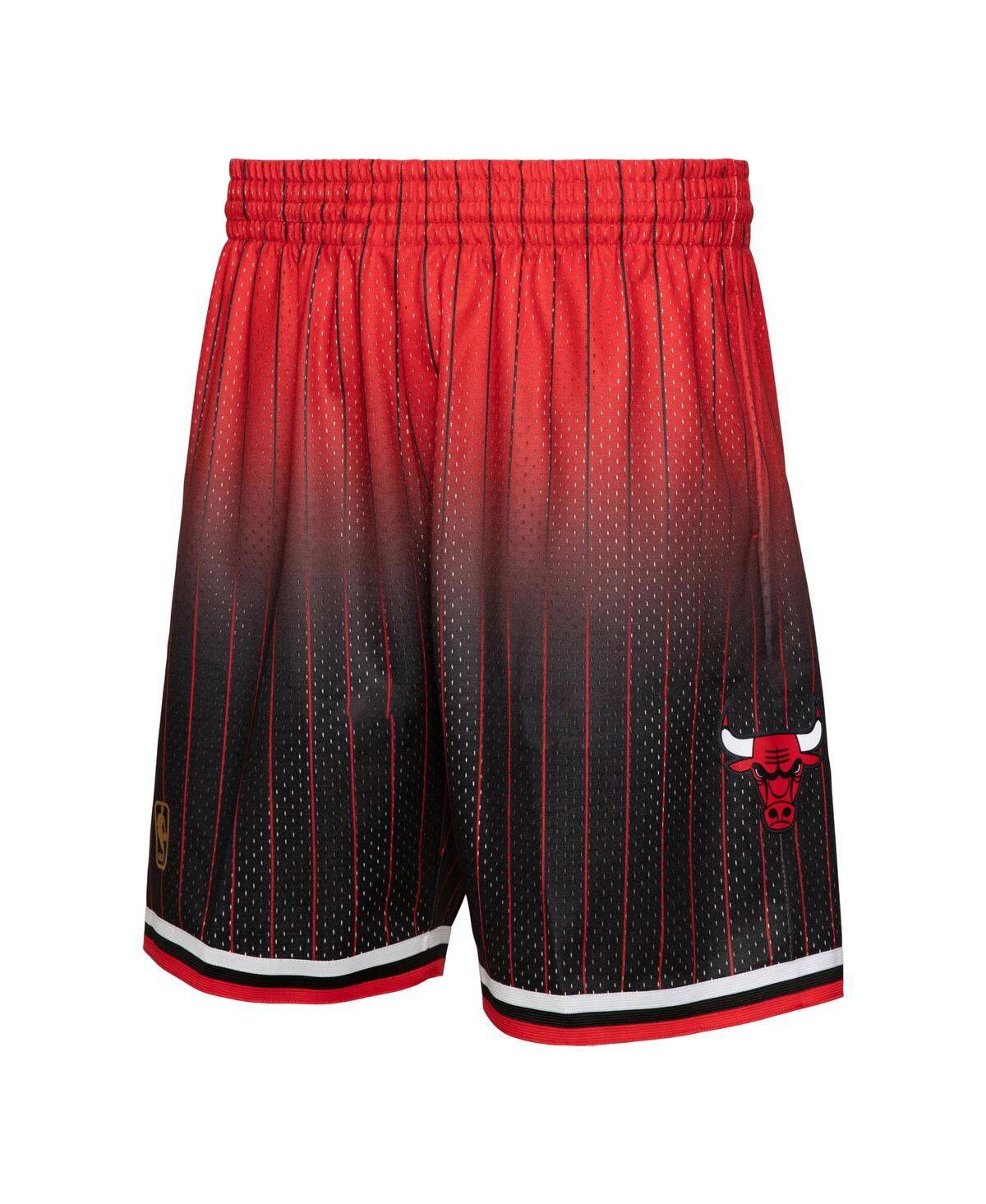 Mitchell & Ness Men's  Red And Black Chicago Bulls 1995/96 Hardwood Classics Fadeaway Reload 3.0 Swin In Red,black