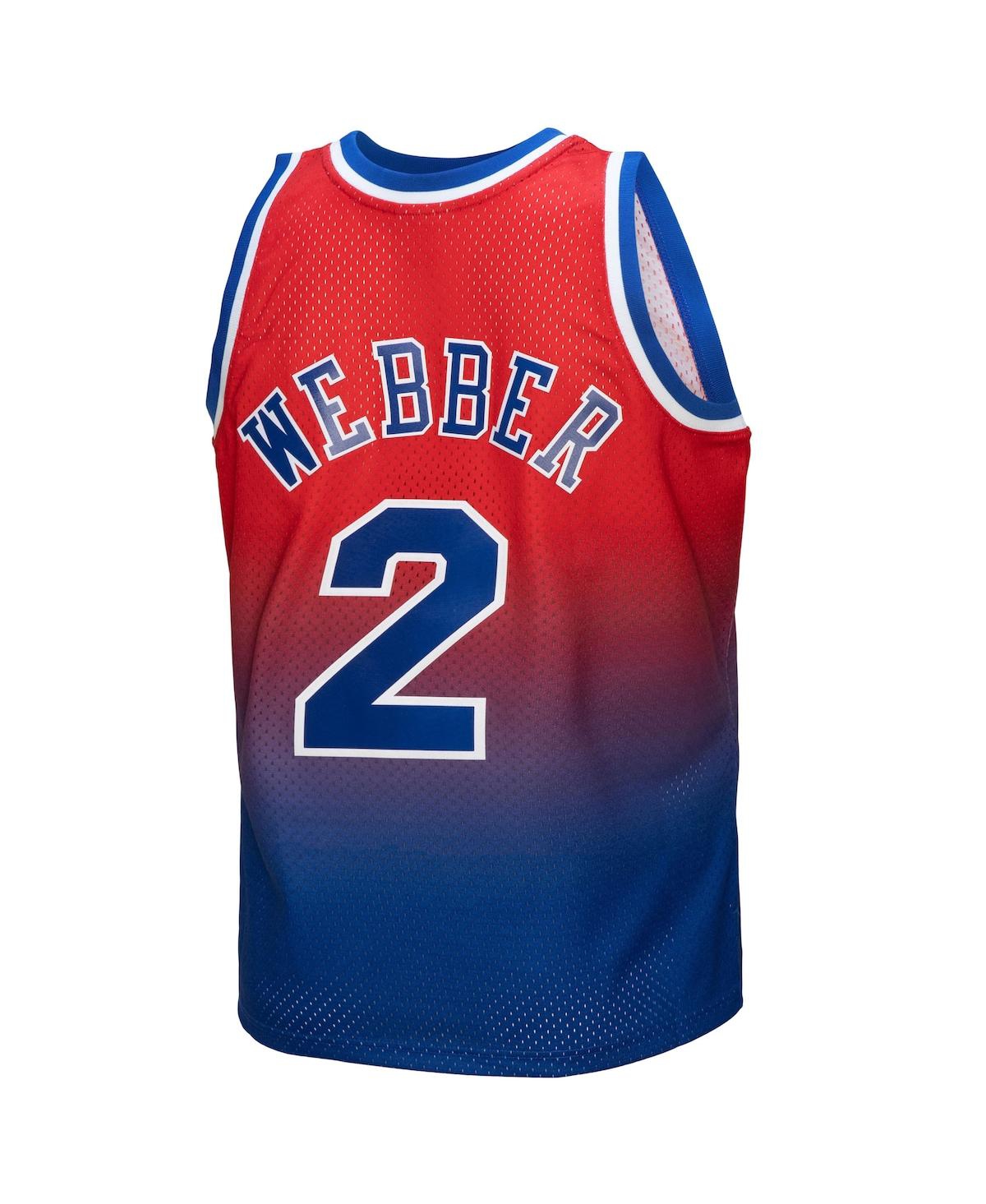 Men's Mitchell & Ness Chris Webber Red Washington Bullets 1994/95 Hardwood Classics Fadeaway Swingman Player Jersey - Red