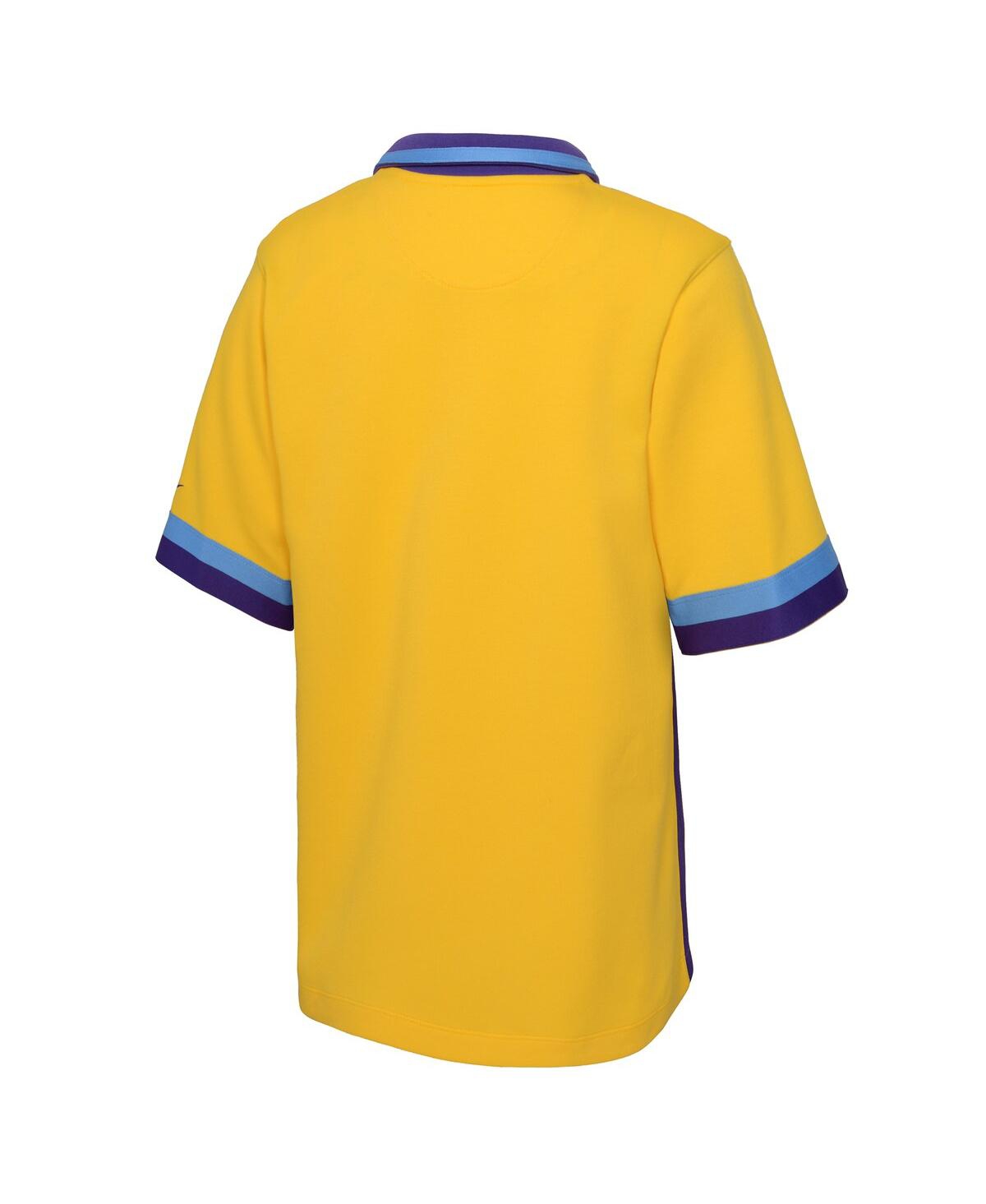 Shop Nike Big Boys  Gold Los Angeles Lakers 2021/22 City Edition Therma Flex Short Sleeve Collar Jacket