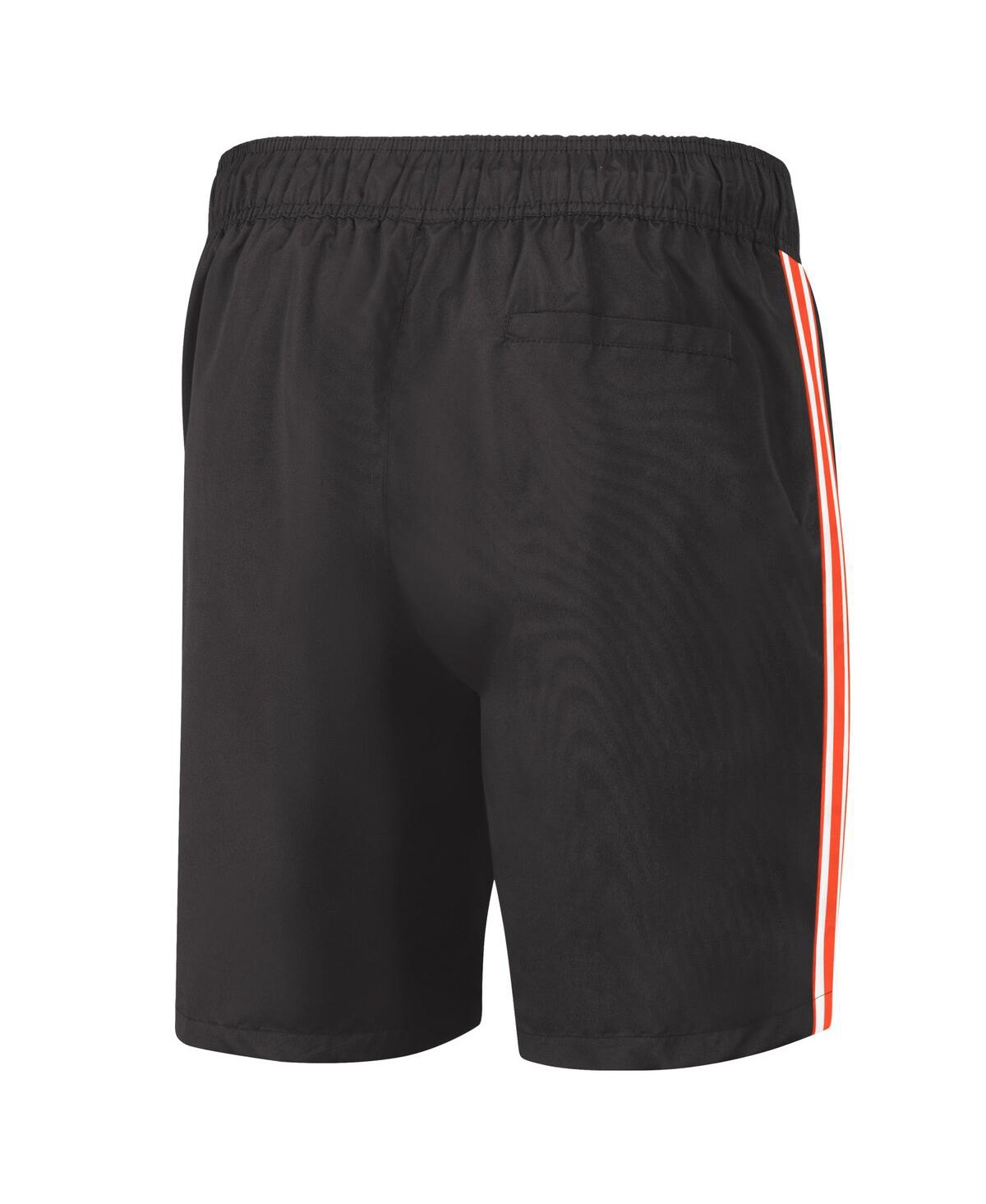 Shop G-iii Sports By Carl Banks Men's  Black And Orange Philadelphia Flyers Sand Beach Swim Shorts In Black,orange