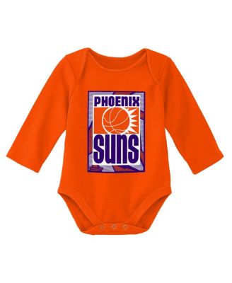 Infant Boys and Girls Blue, Orange Phoenix Suns Hardwood Classics Bodysuits and Cuffed Knit Hat Set