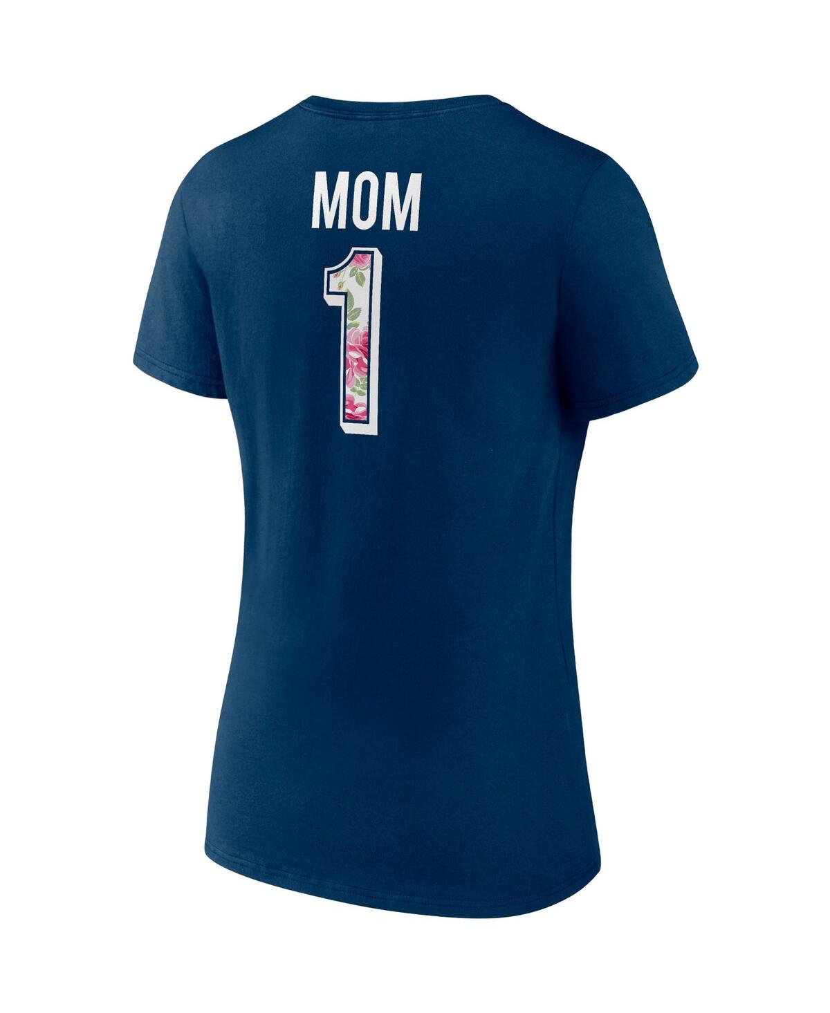 Fanatics Branded Deep Sea Blue Seattle Kraken Team Mother's Day V-neck T-shirt In Deep Sea Blue