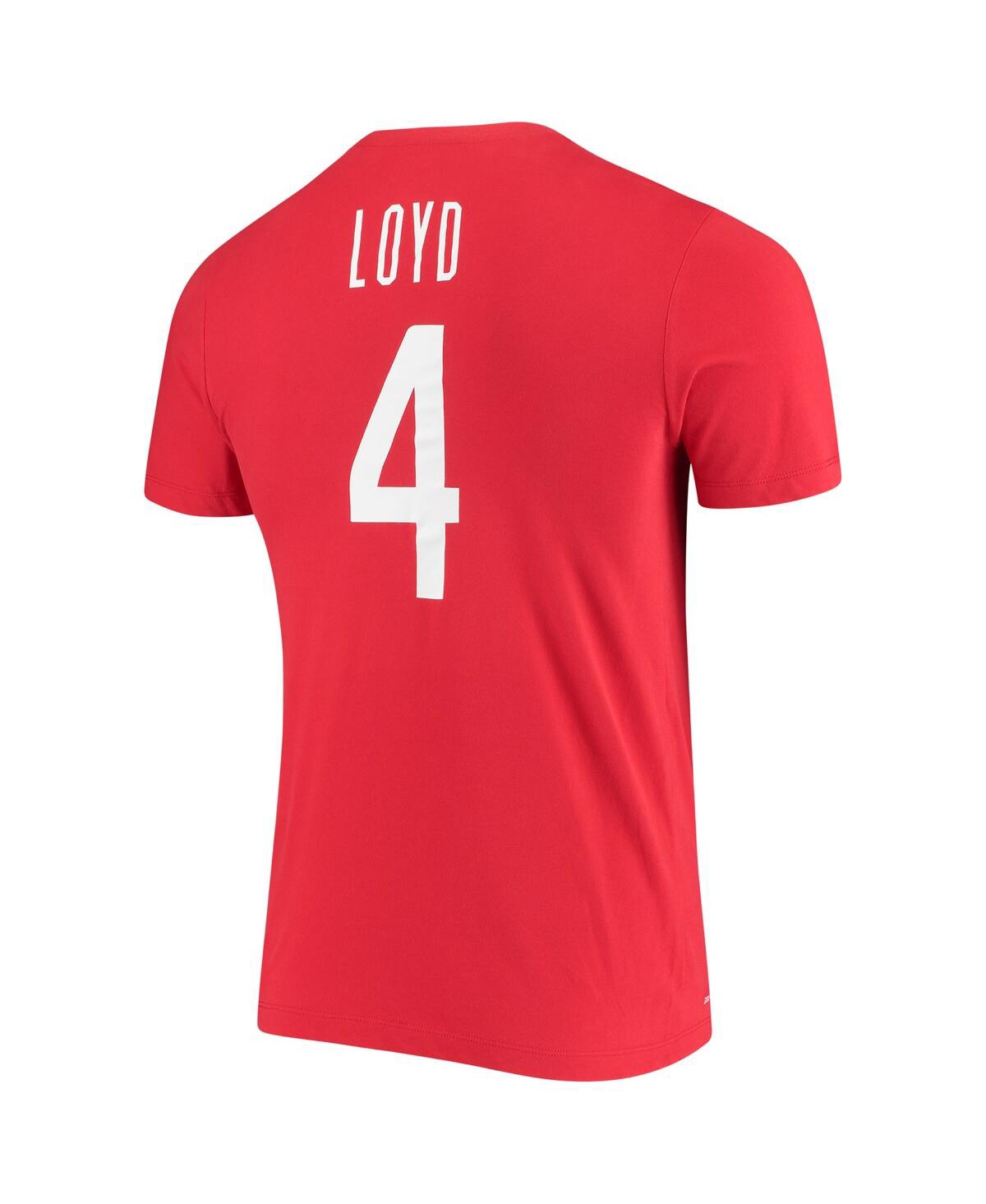 Shop Nike Women's  Jewell Loyd Usa Basketball Red Name And Number Performance T-shirt