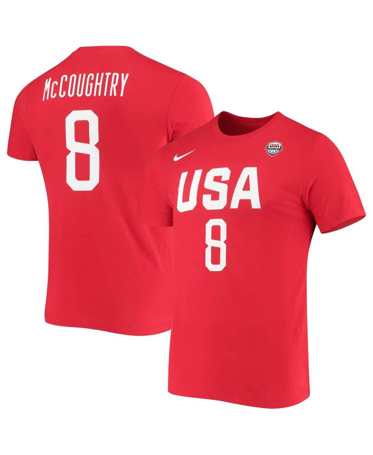 Shop Nike Women's  Angel Mccoughtry Usa Basketball Red Name And Number Performance T-shirt
