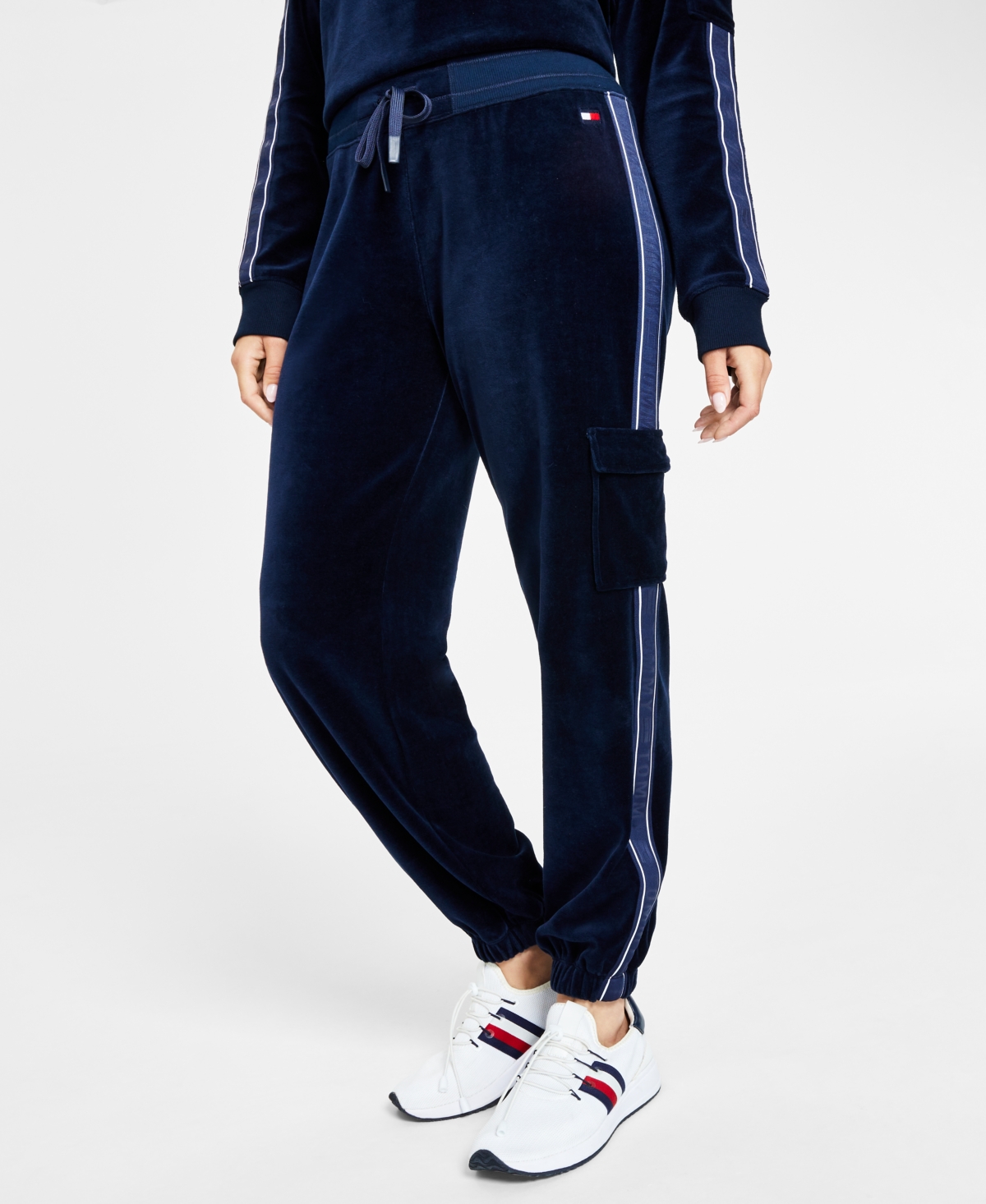 Tommy hilfiger velour tracksuit on sale