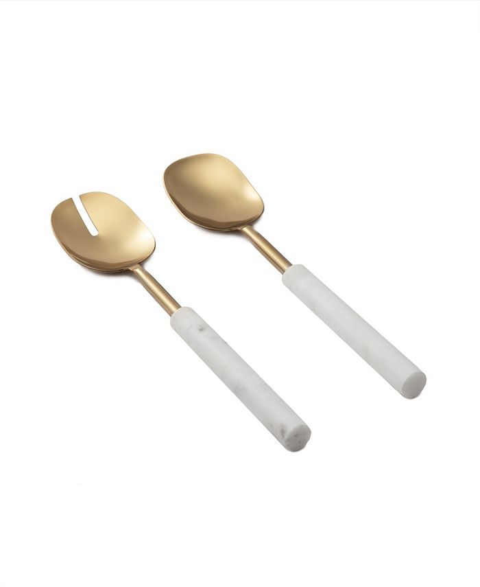 Thirstystone Gold Salad Servers with Handles Set, 2 Pieces Macy's