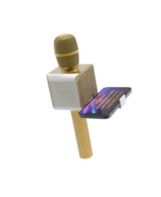 Pop Solo Bling Bluetooth Karaoke Microphone with Smartphone Holder