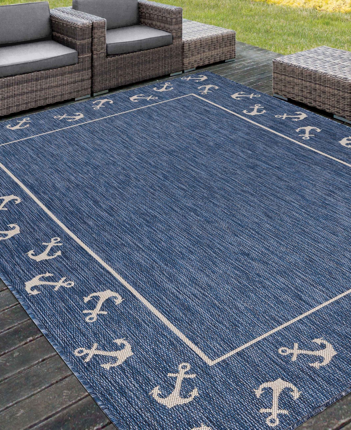 Lr Home Shoreline SRL81872 Outdoor Area Rug - Ivory