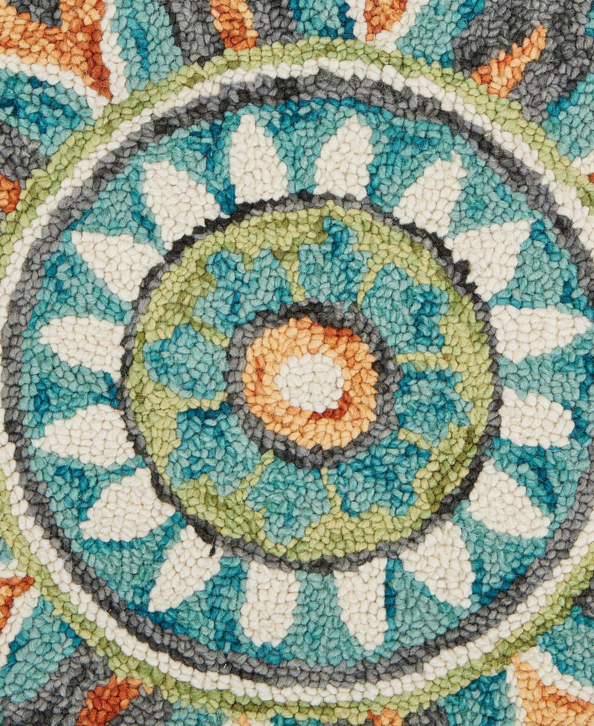 Lr Home Radiance Rdc54085 6' X 6' Round Area Rug In Teal,green