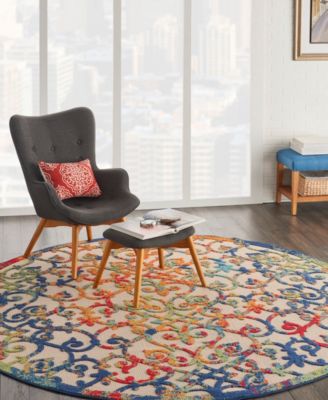 Aloha ALH21 7'10" x 7'10" Round Outdoor Area Rug