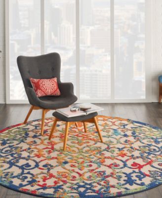 Aloha ALH21 7'10" x 7'10" Round Outdoor Area Rug