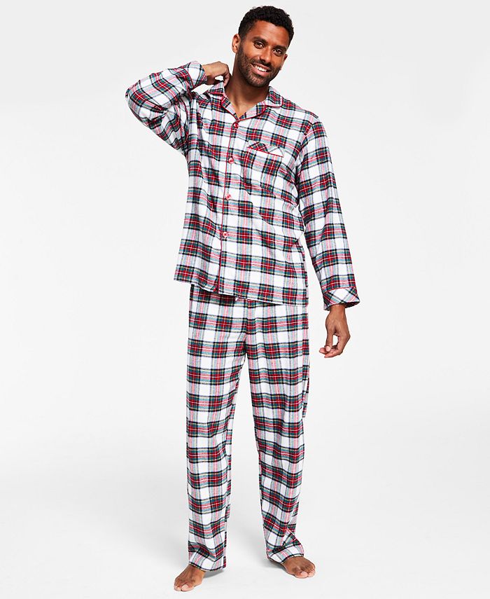 Family Pajamas Matching Men's Stewart Plaid Family Pajama Set, Created