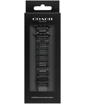 COACH Black Canvas Women's Apple Watch Strap 14700044