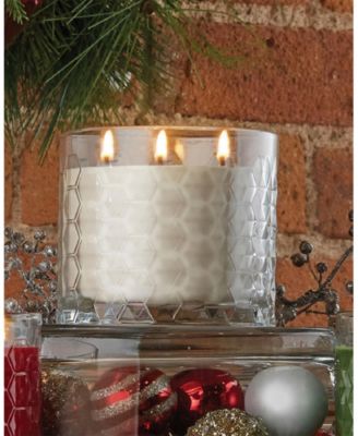 Peppermint Bark Fragrance Honeycomb Glass Jar Candle