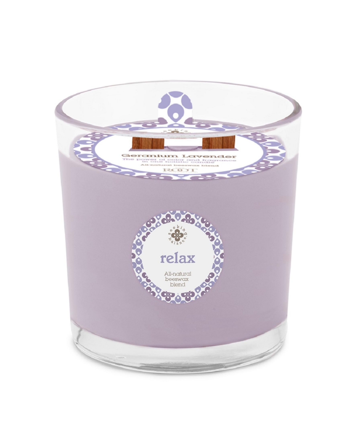 Seeking Balance 2 Wick Relax Geranium Lavender Spa Jar Candle, 12 oz - Lavender
