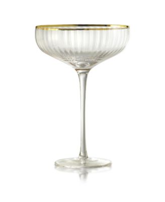 Rocher Cocktail Coupe Glasses, Set of 4, 12.5 Oz