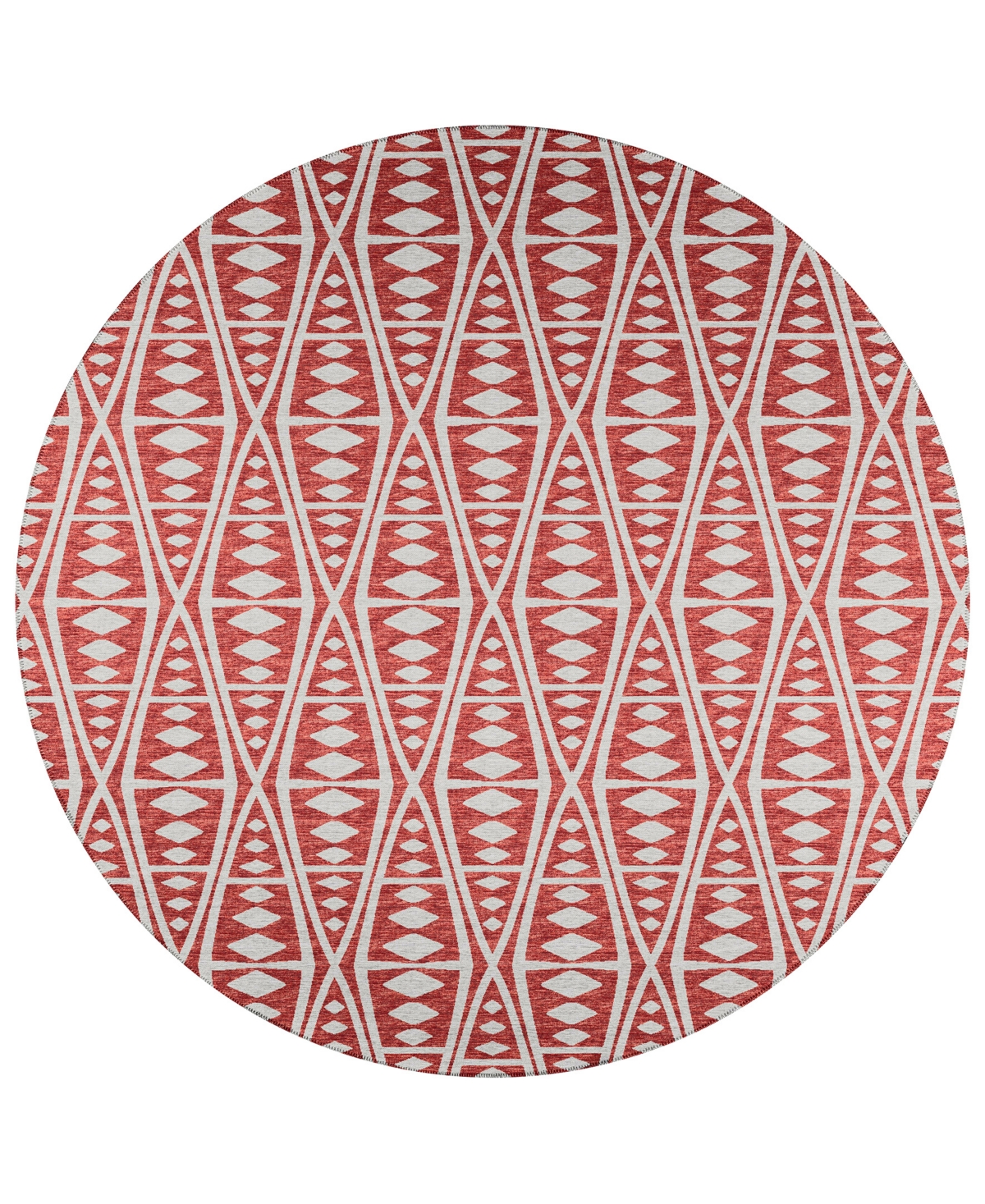 D Style Buttes BTS6 8' x 8' Round Area Rug - Cinnabar